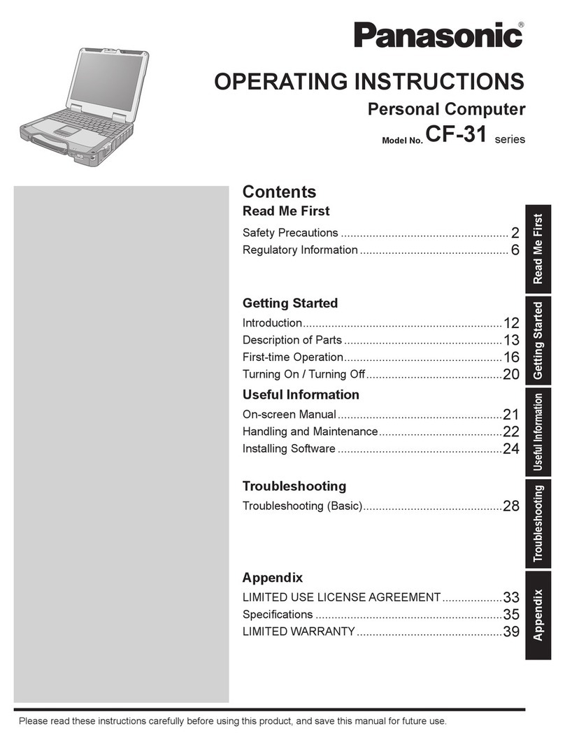 Panasonic CF-31WFLAXBM User manual Panasonic CF-31WFLAXBM User manual