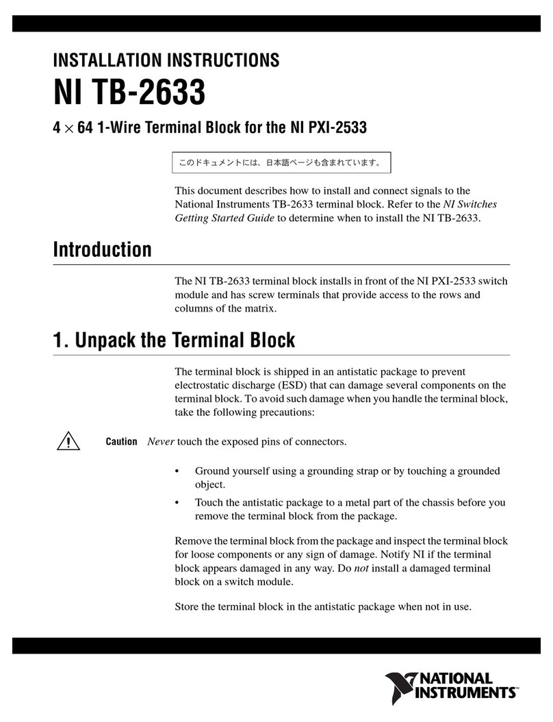 National Instruments NI TB-2633 installation instructions