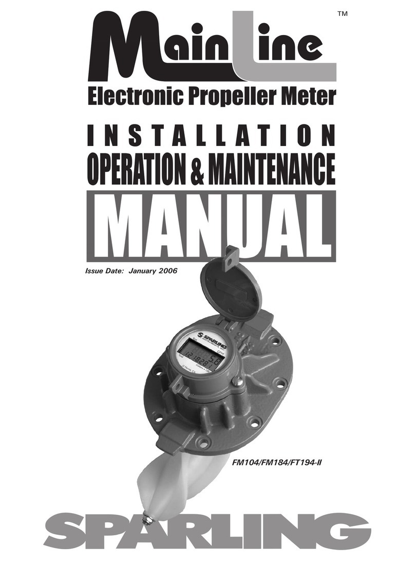 SPARLING MainLine FM-104 Installation, operaton & maintenance manual