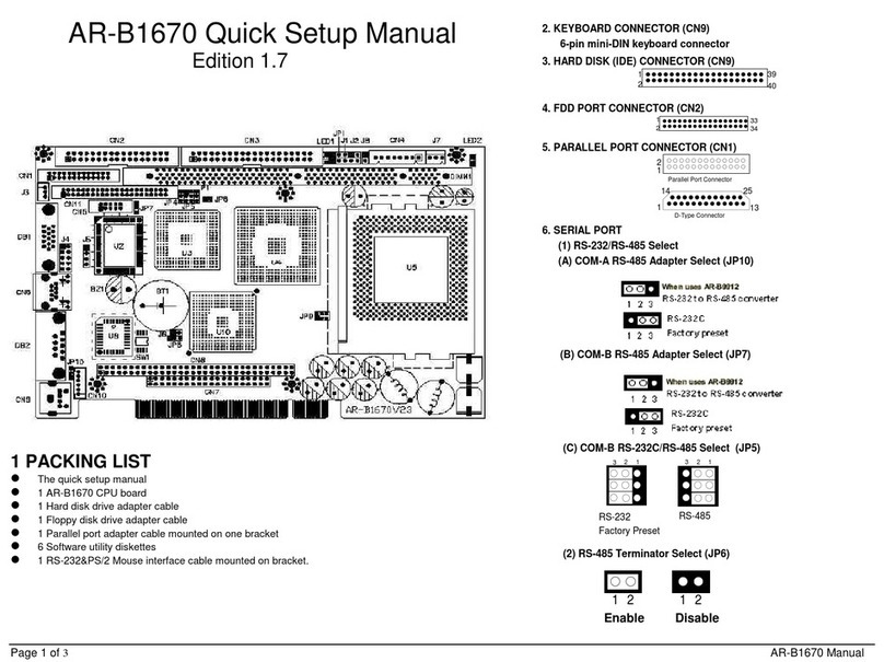 Acrosser Technology AR-B1670 Specification sheet Acrosser Technology AR-B1670 Specification sheet