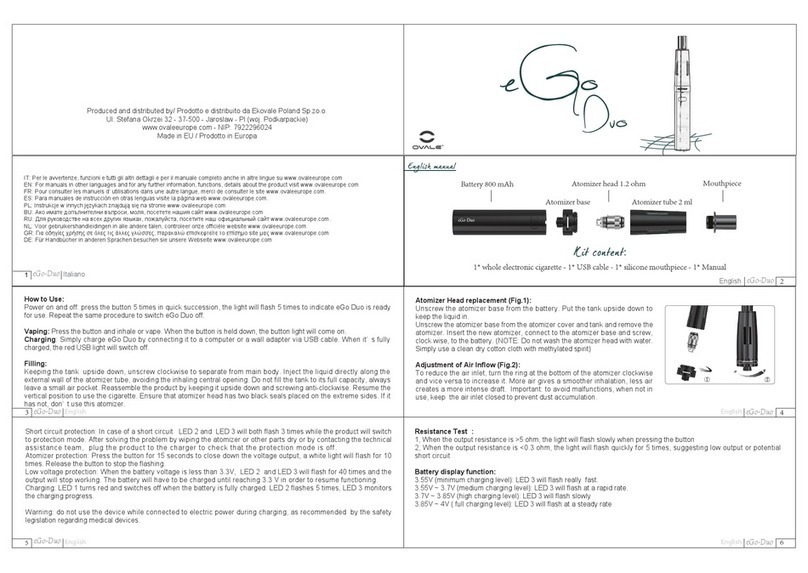 OVALE eGo-Duo manual