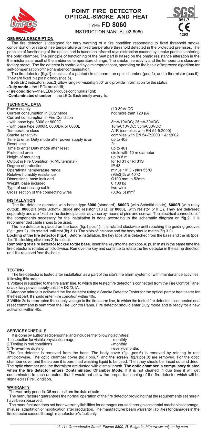 UniPOS FD 8060 instruction manual
