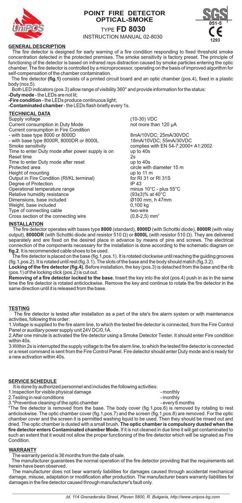 UniPOS FD 8030 instruction manual