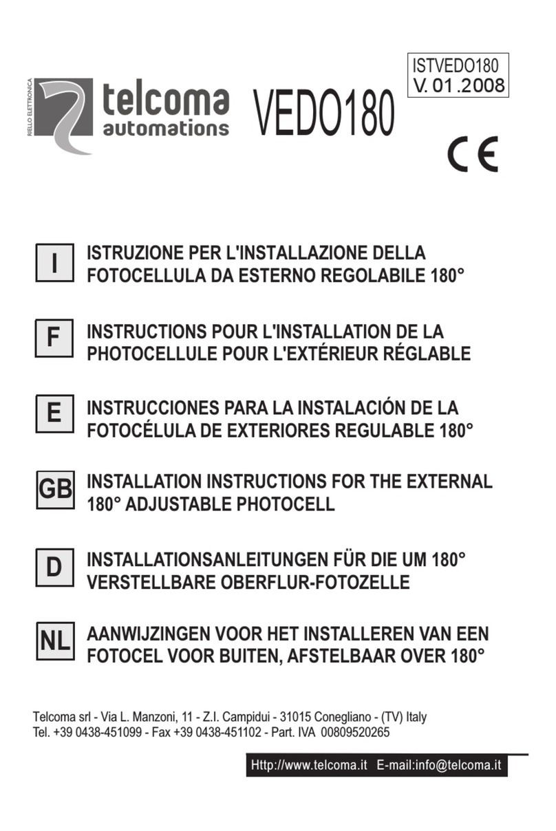 Telcoma VEDO180 installation instructions
