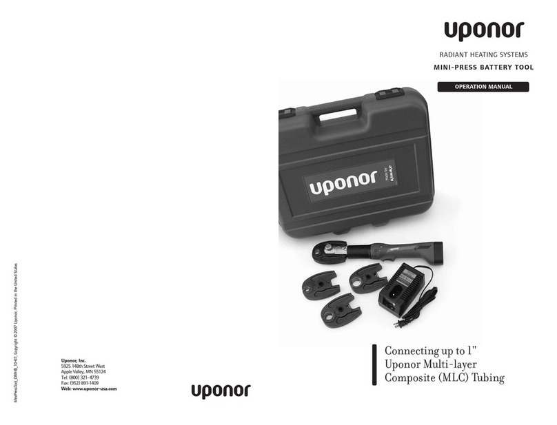 Uponor Mini-Press Battery Tool Operation manual