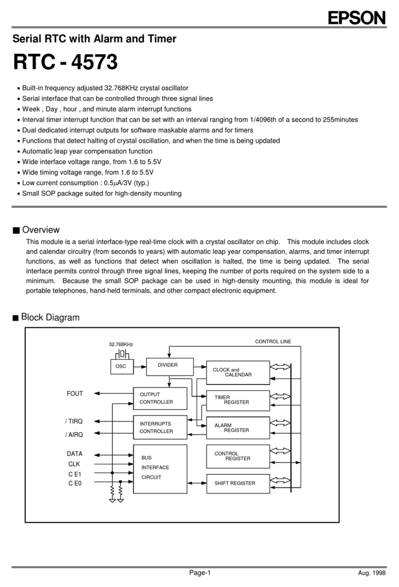 Epson RTC-4573 User manual