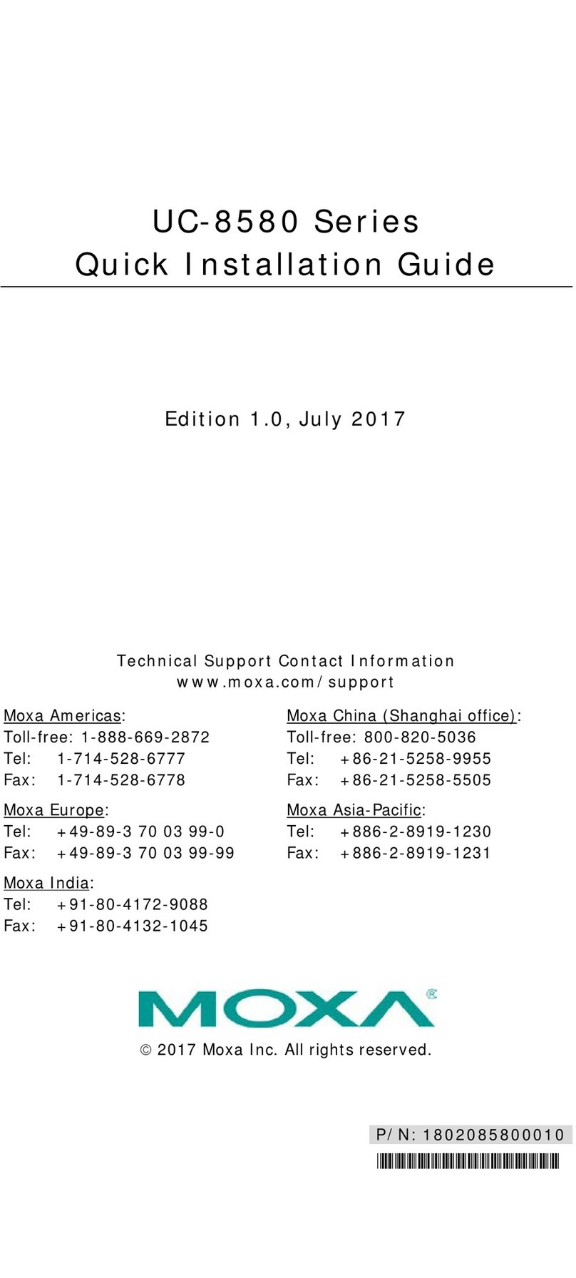 Moxa Technologies UC-8580-LX User manual Moxa Technologies UC-8580-LX User manual
