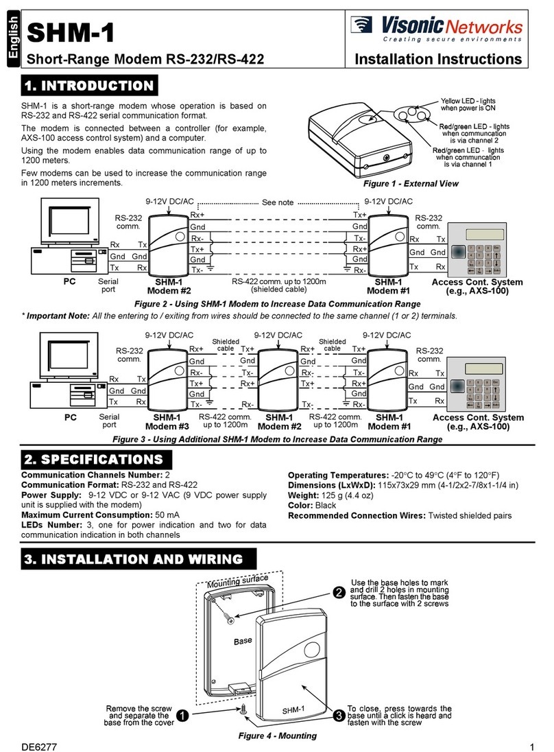 Visonic Networks SHM-1 installation instructions