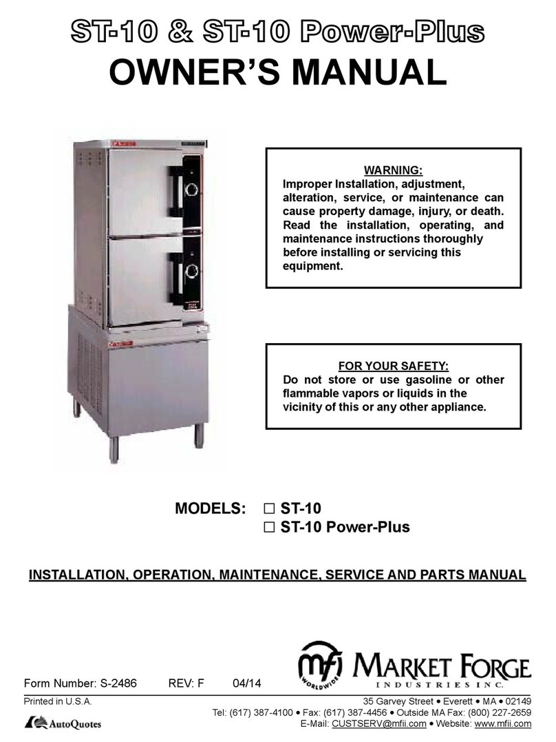 Market Forge Industries ST-10 Power-Plus owner's manual