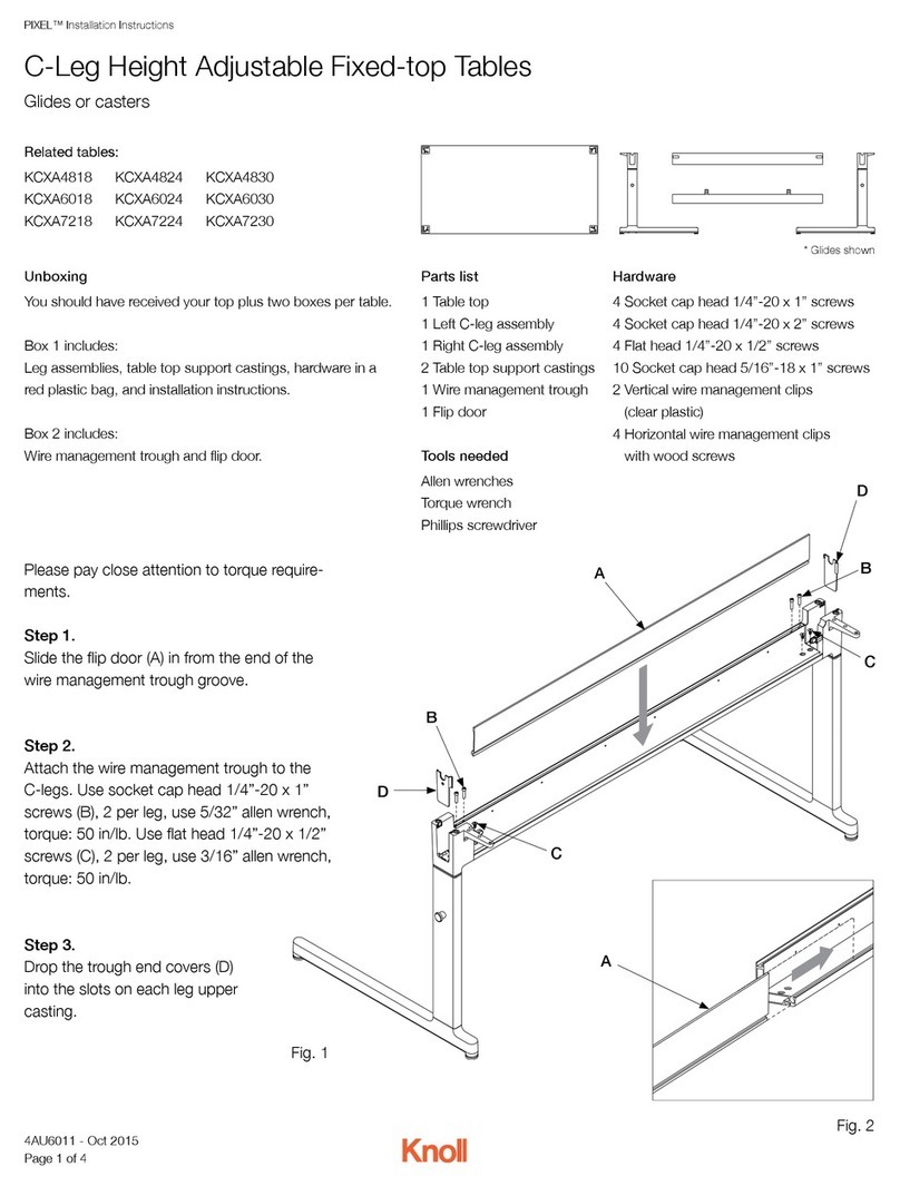 Knoll KCXA4818 installation instructions