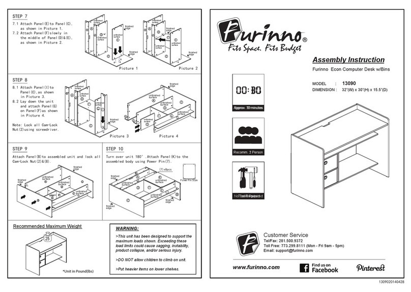 Furinno 13090 Assembly instruction