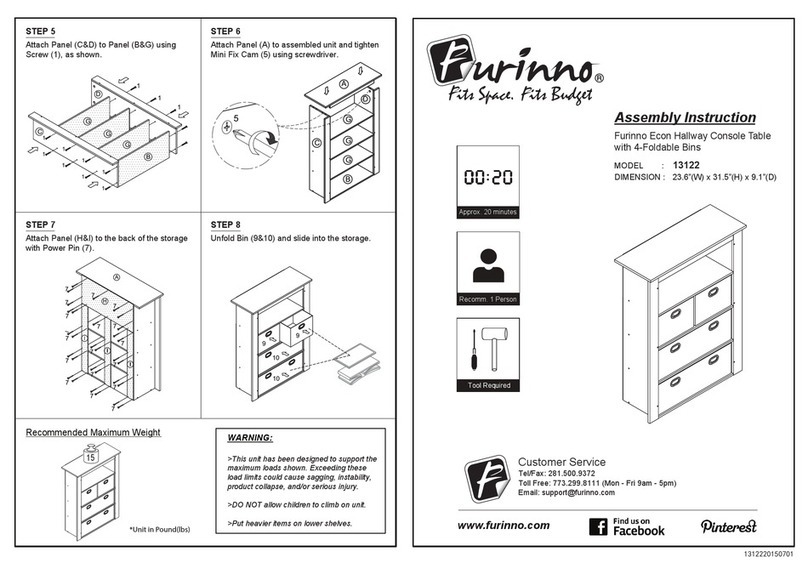 Furinno 13122 Assembly instruction