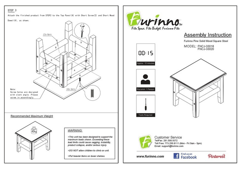 Furinno FNCJ-33020 Assembly instruction