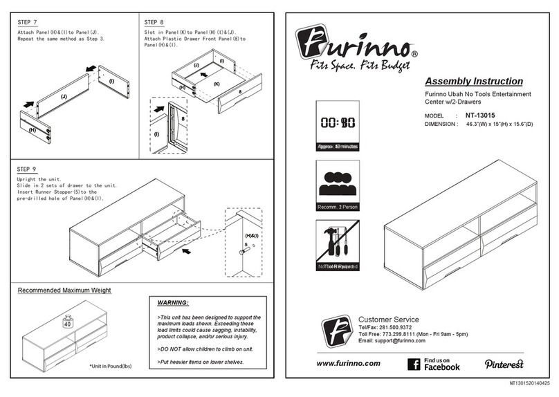 Furinno NT-13015 Assembly instruction