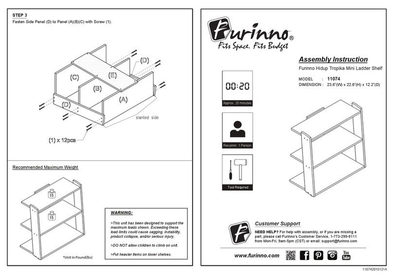 Furinno 11074 Assembly instruction