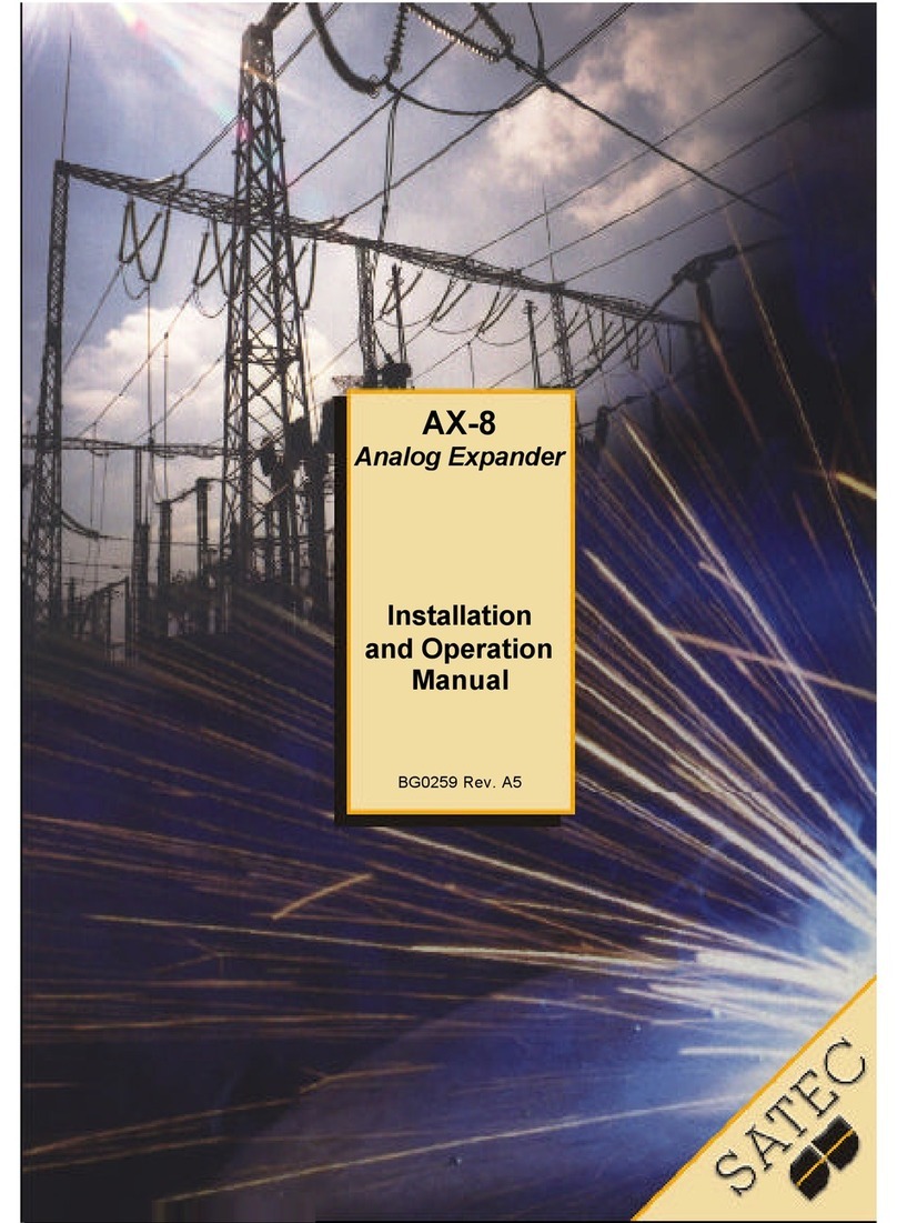 Satec AX-8 Installation and operation manual Satec AX-8 Installation and operation manual