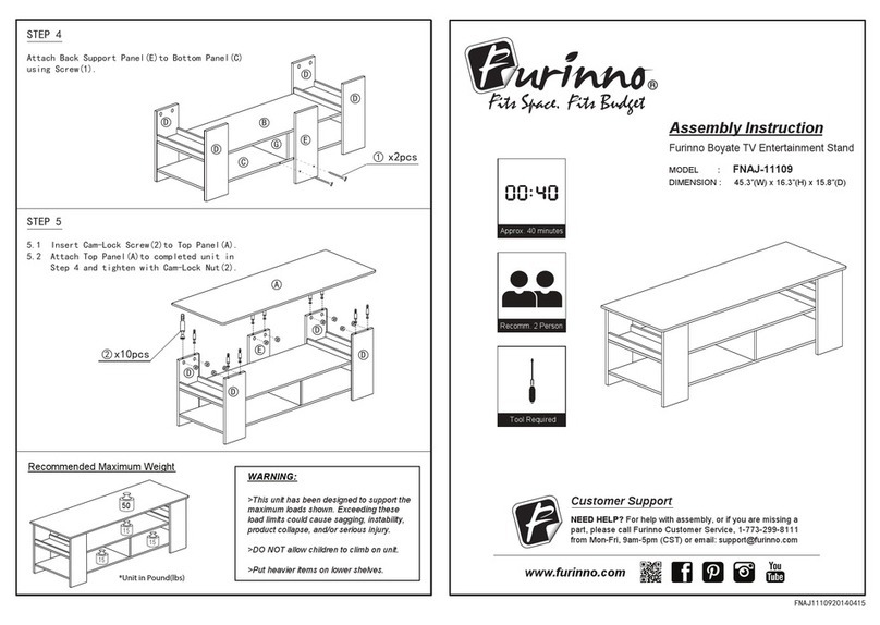 Furinno FNAJ-11109 Assembly instruction Furinno FNAJ-11109 Assembly instruction