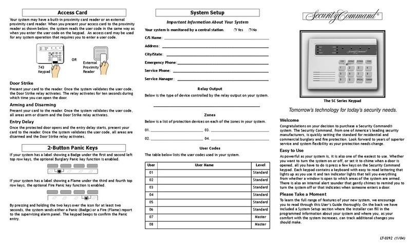 Security Command SC Series User manual Security Command SC Series User manual