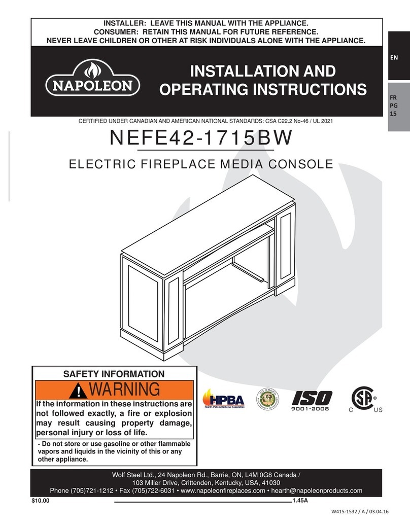 Napoleon NEFE42-1715BW User manual