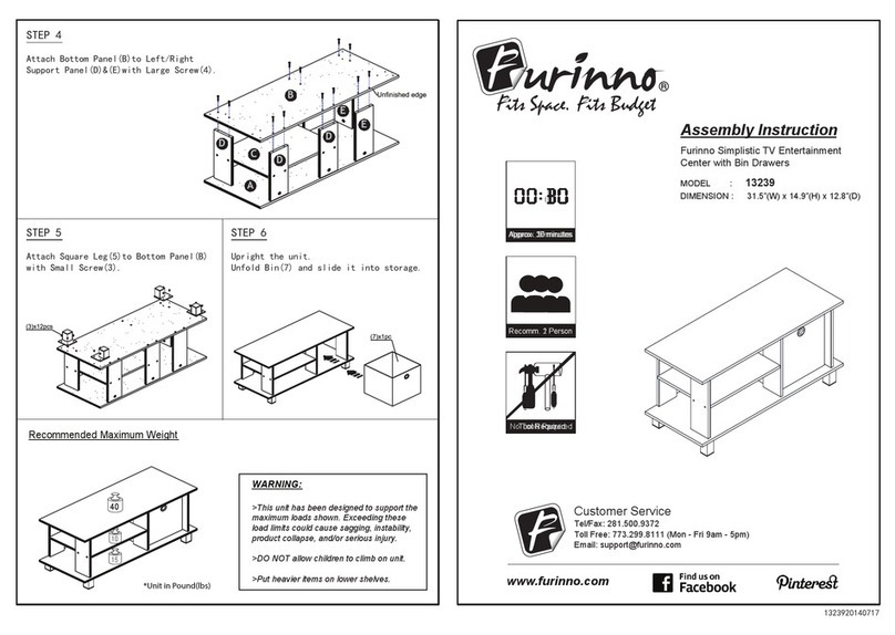 Furinno 13239 Assembly instruction Furinno 13239 Assembly instruction