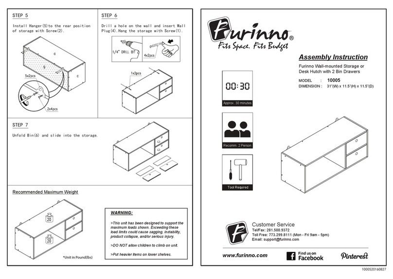 Furinno 10005 Assembly instruction Furinno 10005 Assembly instruction