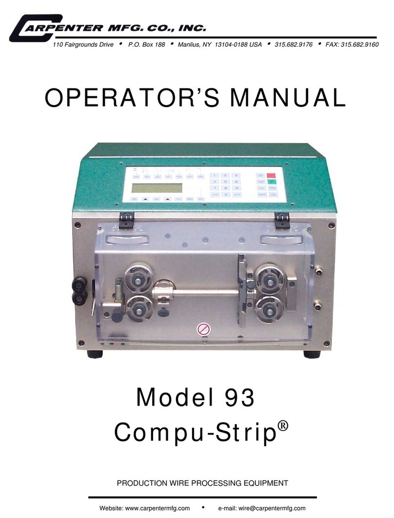 Carpenter MFG. Co., Inc. Compu-Strip 93 Operator's manual