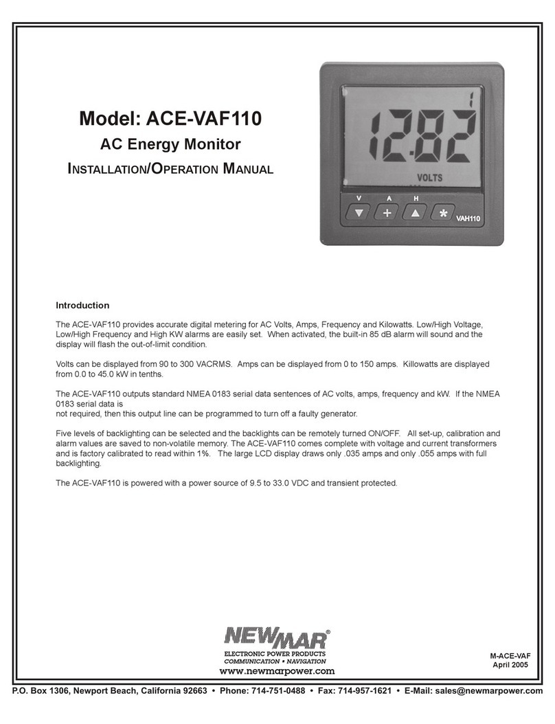 NewMar ACE-VAF110 Installation & operation manual