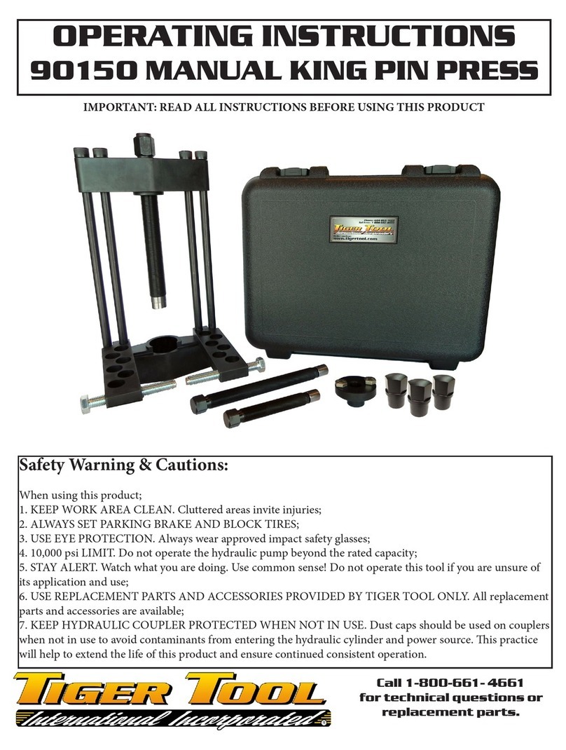 Tiger Tool 90150 operating instructions