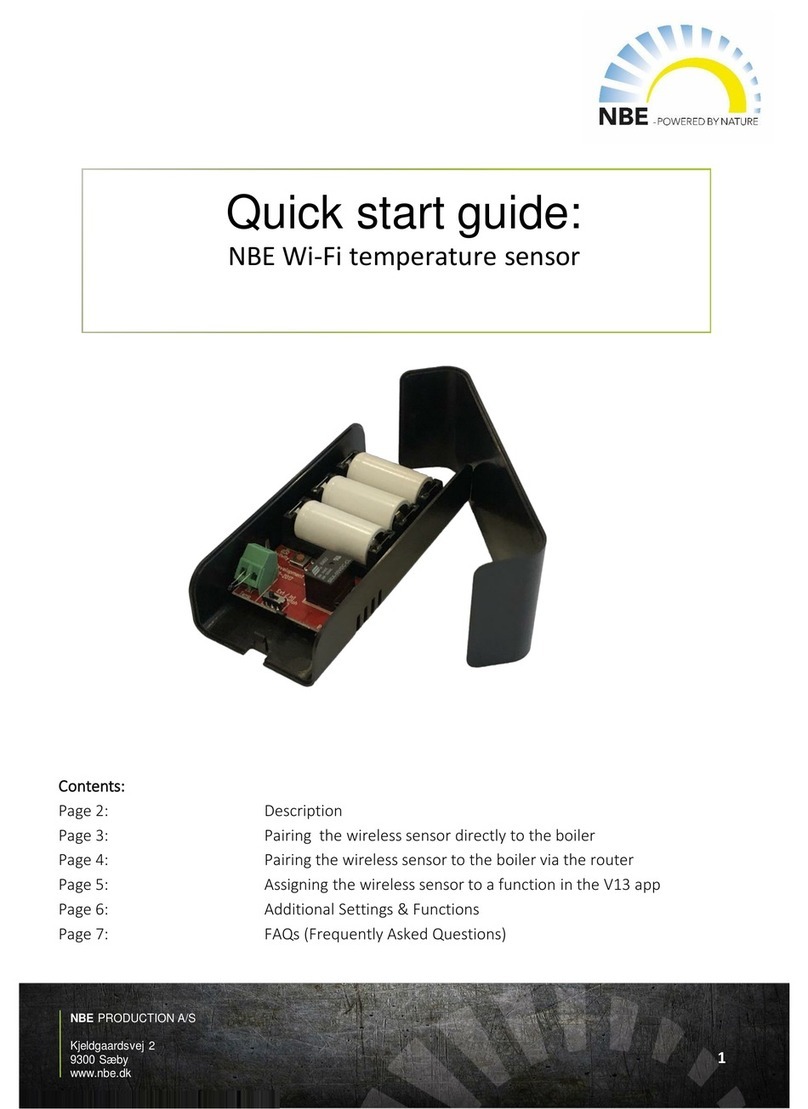 NBE WIFI Temperature Sensor quick start guide