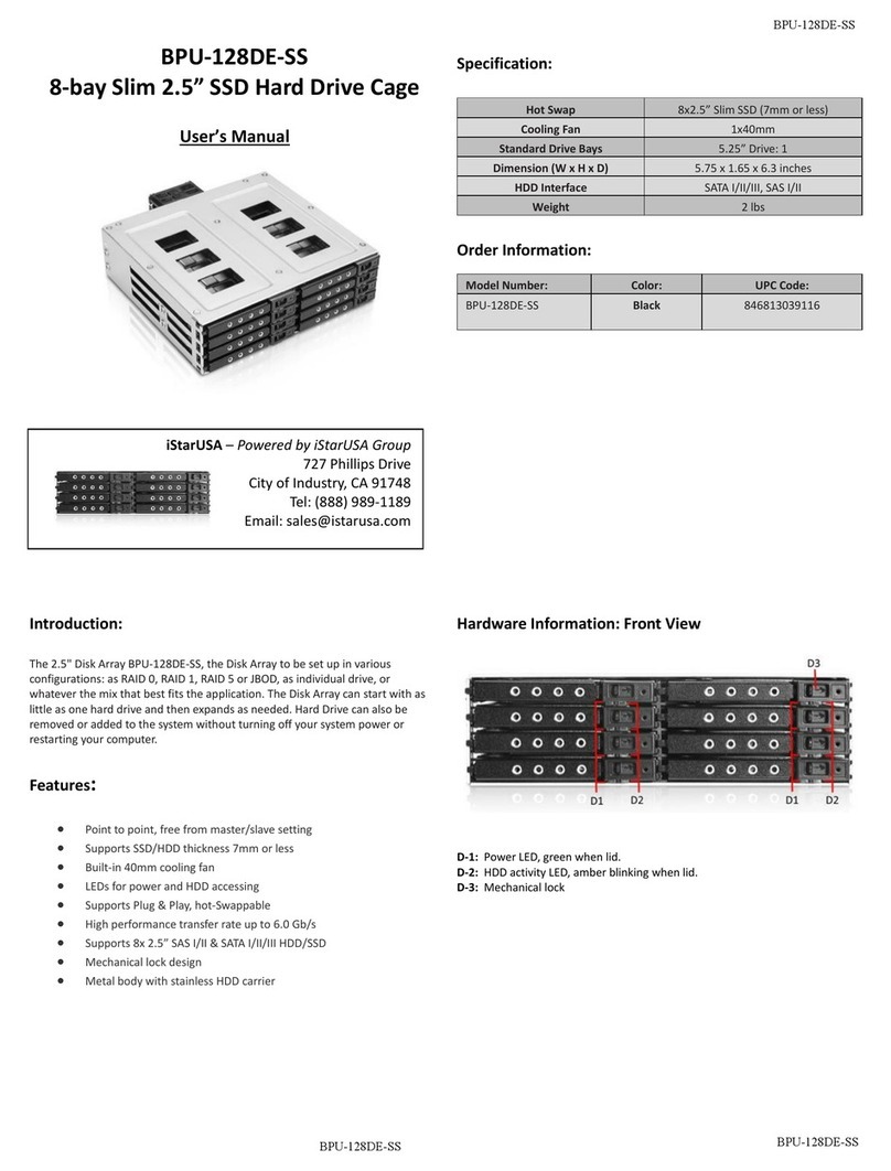iStarUSA BPU-128DE-SS User manual iStarUSA BPU-128DE-SS User manual