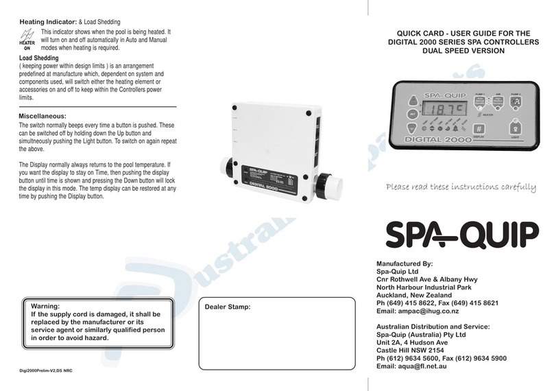 Spa-Quip Digital 2000 Series User manual