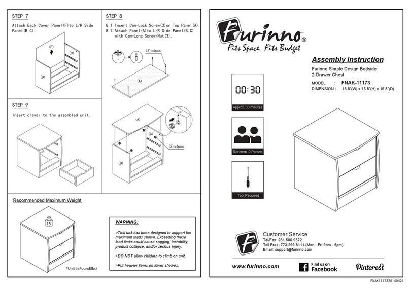 Furinno FNAK-11173 Assembly instruction