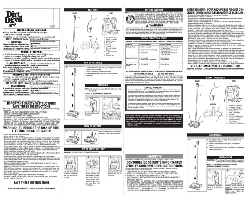 Dirt Devil M084450 instruction manual