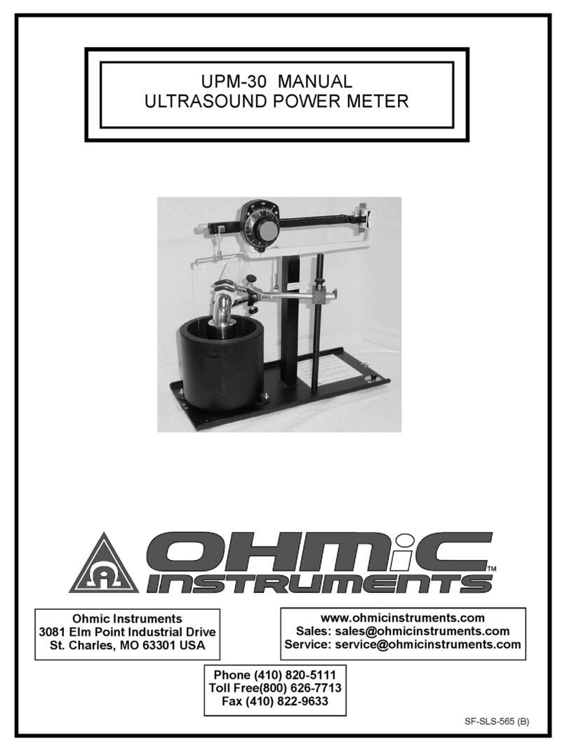 Ohmic instruments UPM-30 User manual