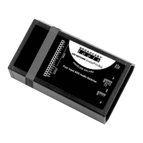 Broadcast Tools AES Switcher Sentinel 4 User manual