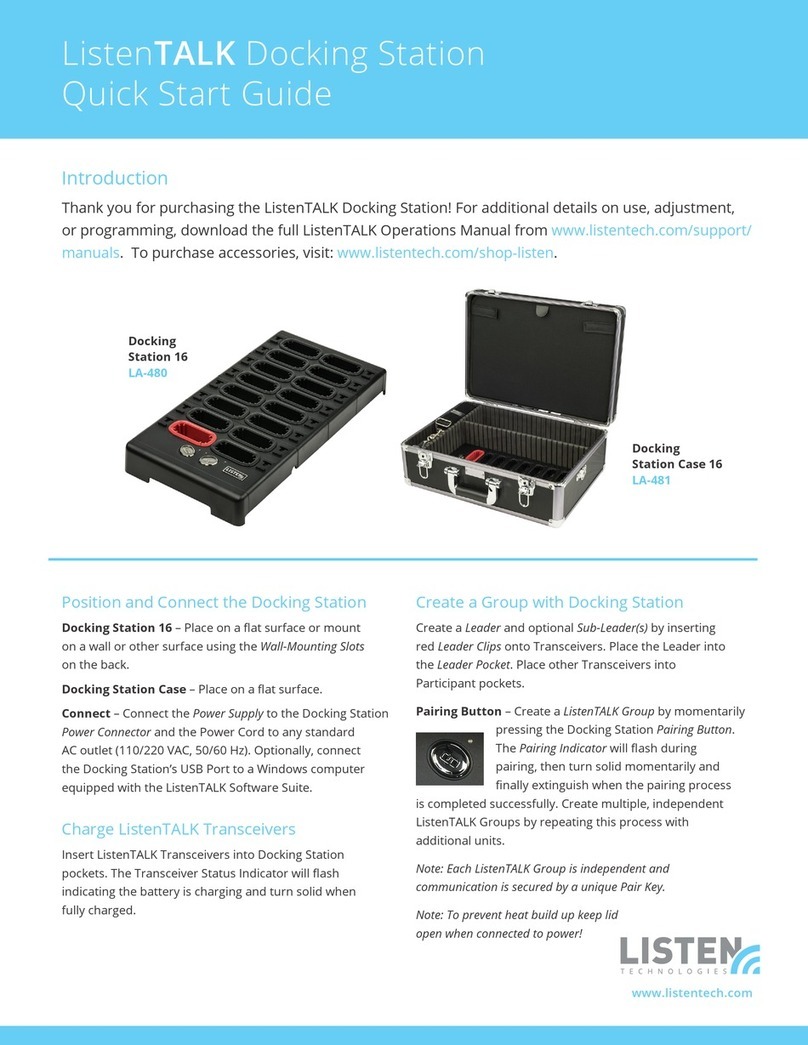 Listen Technologies ListenTALK LA-480 quick start guide