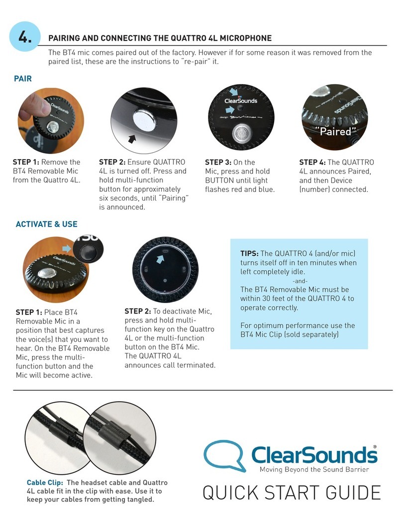 ClearSounds QUATTRO 4L quick start guide