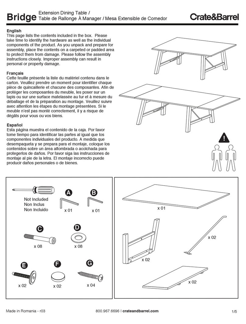 Crate&Barrel Bridge instructions