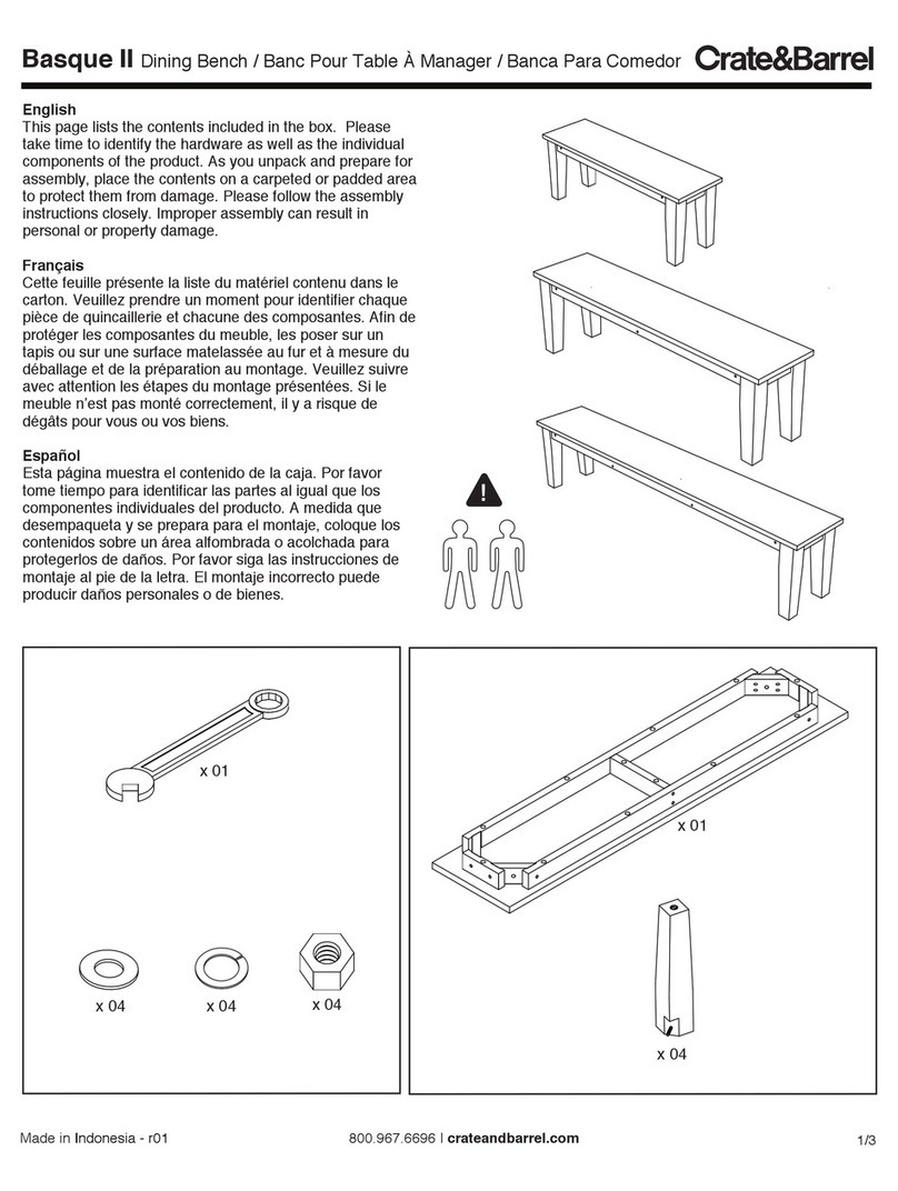 Crate&Barrel Basque II User manual Crate&Barrel Basque II User manual