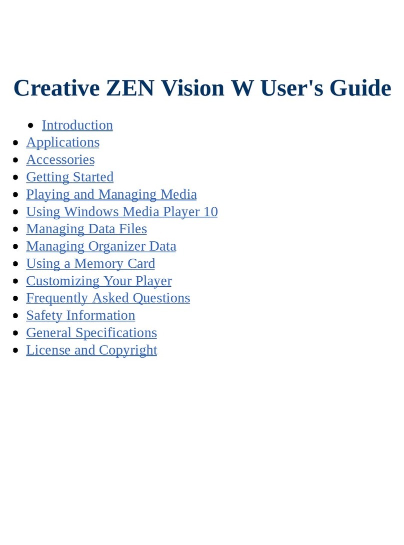 Creative ZEN Vision user guide