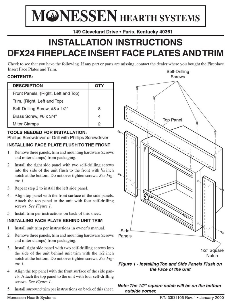 Monessen Hearth DFX24 User manual Monessen Hearth DFX24 User manual