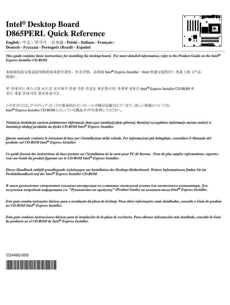 Intel D865PERL User manual