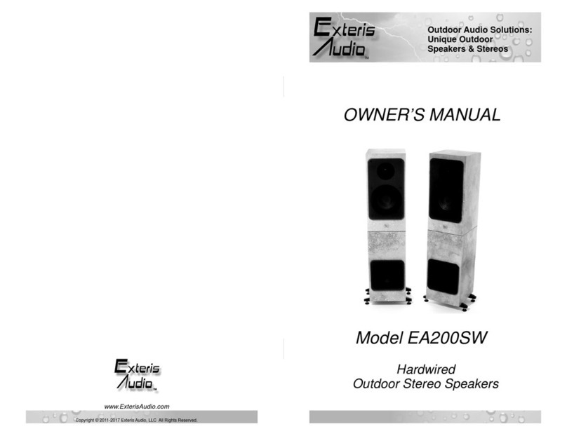 EXTERIS AUDIO EA200SW owner's manual