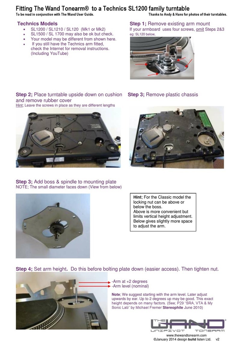 Technics SL1200 User manual
