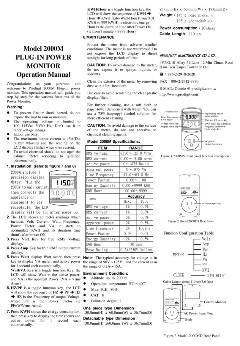 Prodigit 2000M Operation manual