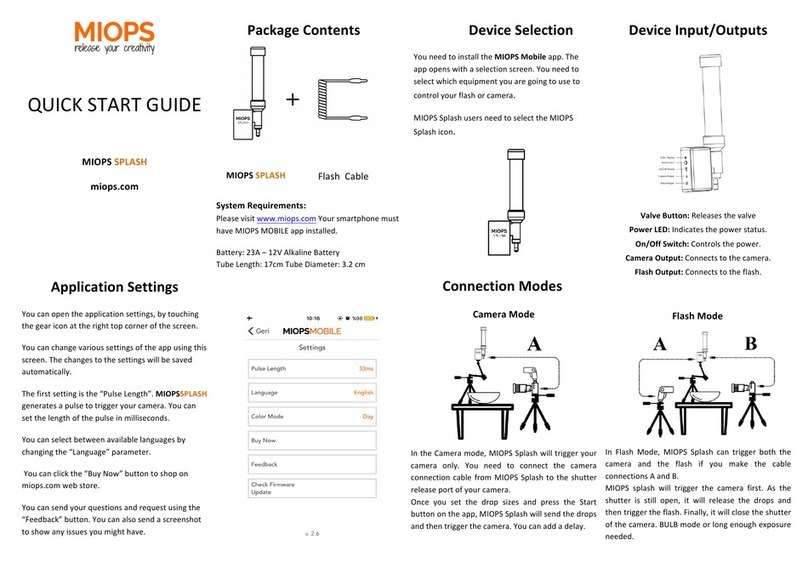 MIOPS Splash quick start guide