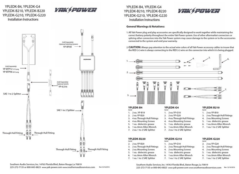 YAK-POWER YPLEDK-B4 installation instructions
