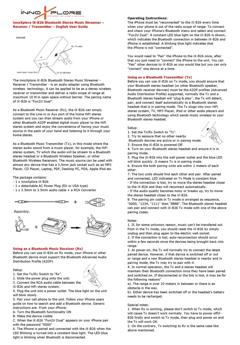 innoXplore iX-B26 user guide