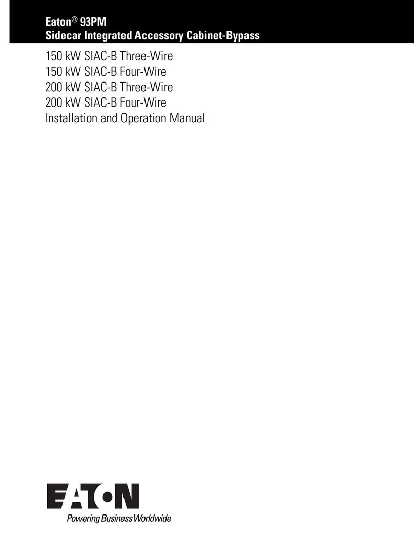 Eaton 93PM 150 kW SIAC-B Three-Wire User manual Eaton 93PM 150 kW SIAC-B Three-Wire User manual