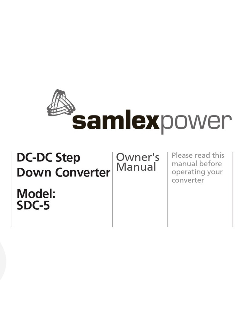 Samlexpower SDC-5 User manual Samlexpower SDC-5 User manual